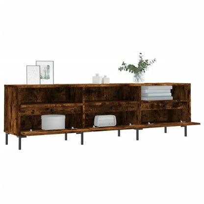 Mobile Porta TV Rovere Fumo 150x30x44,5 cm in Legno Multistrato