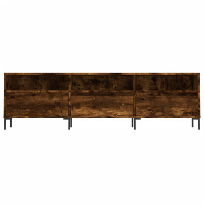 Mobile Porta TV Rovere Fumo 150x30x44,5 cm in Legno Multistrato