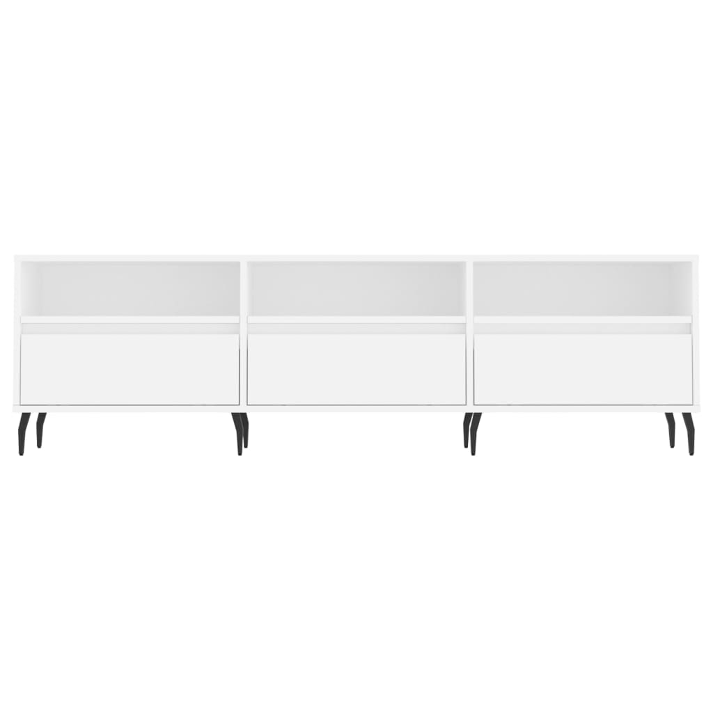 Mobile Porta TV Bianco 150x30x44,5 cm in Legno Multistrato