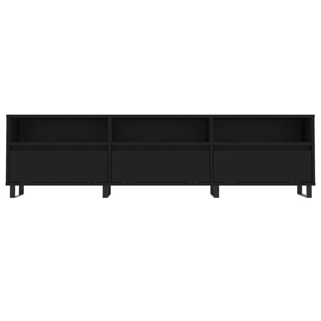 Mobile Porta TV Nero 150x30x44,5 cm in Legno Multistrato