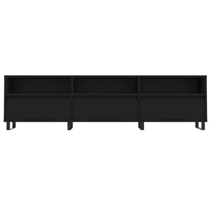 Mobile Porta TV Nero 150x30x44,5 cm in Legno Multistrato
