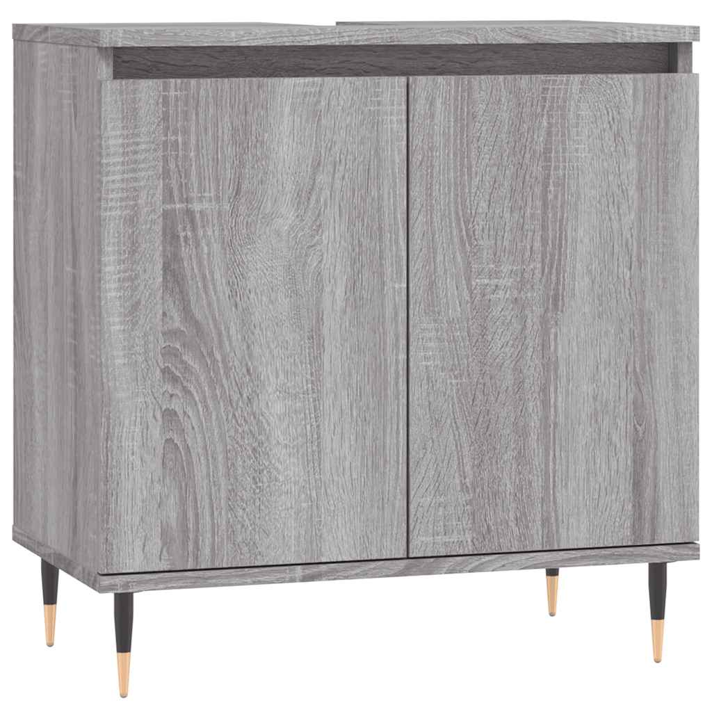 Mobile da Bagno Grigio Sonoma 58x33x60 cm in Legno Multistrato