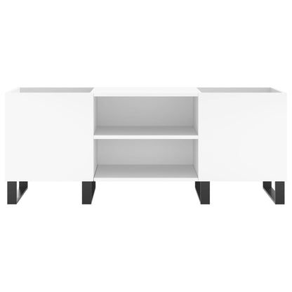 Mobile Porta Dischi Bianco 121x38x48 cm in Legno Multistrato