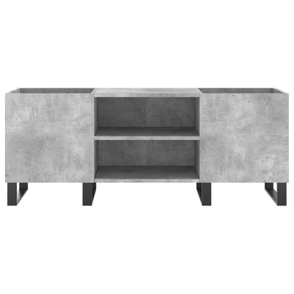 Mobile Porta Dischi Grigio Cemento 121x38x48 Legno Multistrato