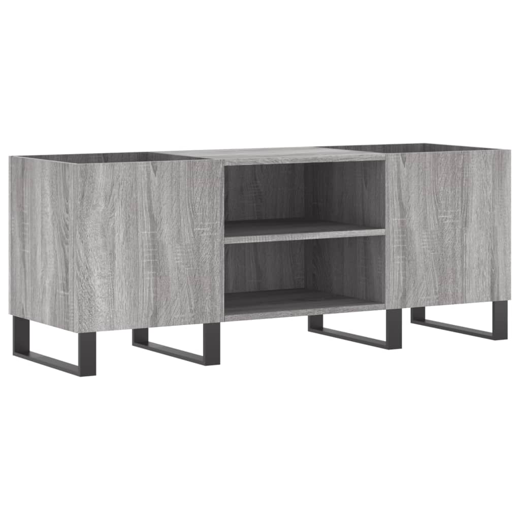 Mobile Porta Dischi Grigio Sonoma 121x38x48cm Legno Multistrato