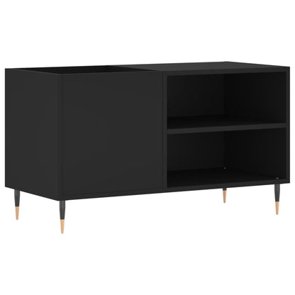 Mobile Porta Dischi Nero 85x38x48 cm in Legno Multistrato