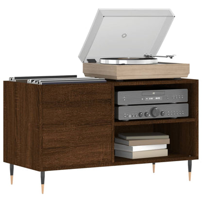 Mobile Porta Dischi Rovere Marrone 85x38x48cm Legno Multistrato