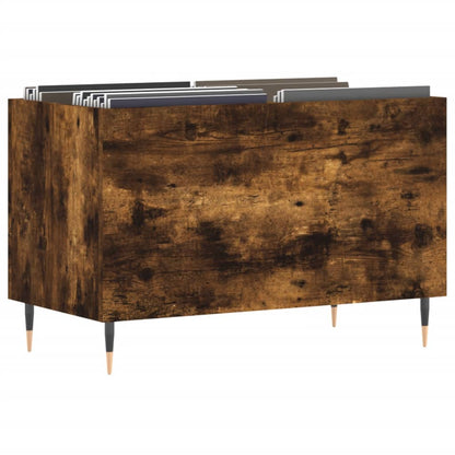 Mobile Porta Dischi Rovere Fumo 74,5x38x48 cm Legno Multistrato