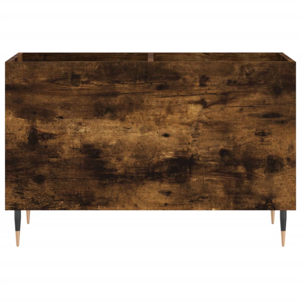 Mobile Porta Dischi Rovere Fumo 74,5x38x48 cm Legno Multistrato