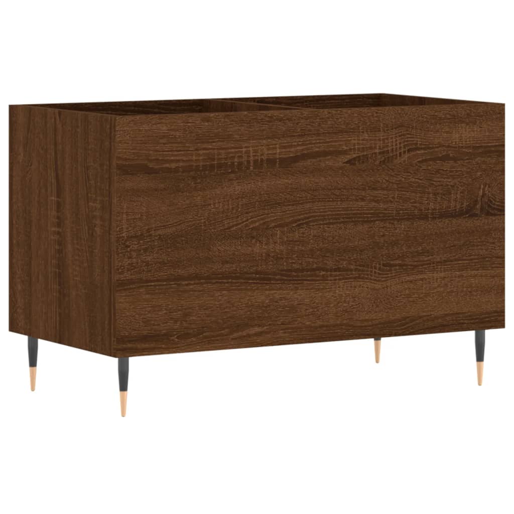 Mobile Porta Dischi Rovere Marrone 74,5x38x48 Legno Multistrato