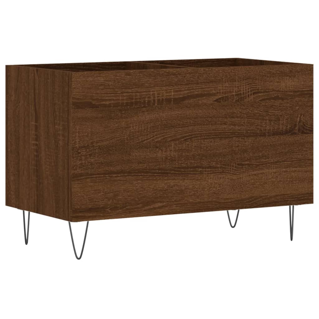 Mobile Porta Dischi Rovere Marrone 74,5x38x48 Legno Multistrato