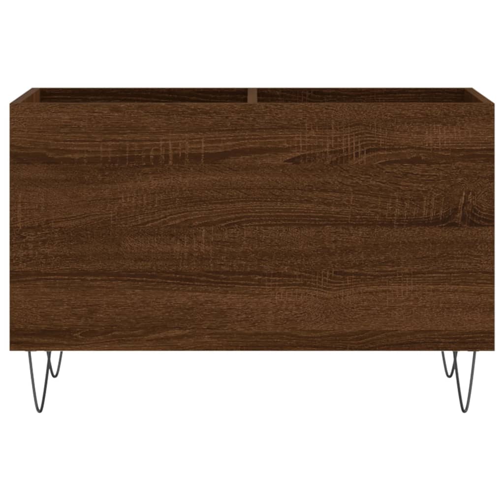 Mobile Porta Dischi Rovere Marrone 74,5x38x48 Legno Multistrato