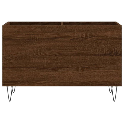 Mobile Porta Dischi Rovere Marrone 74,5x38x48 Legno Multistrato