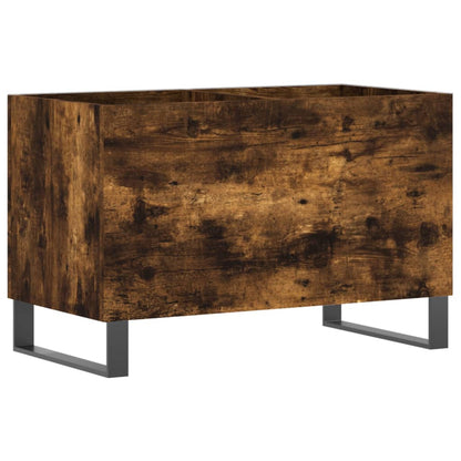 Mobile Porta Dischi Rovere Fumo 74,5x38x48 cm Legno Multistrato