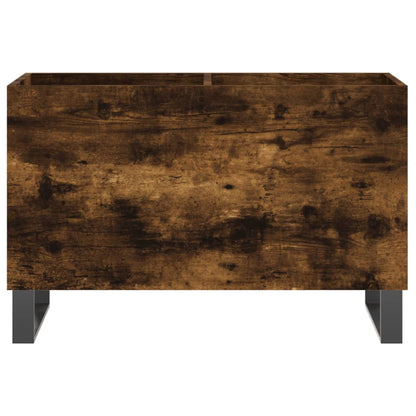 Mobile Porta Dischi Rovere Fumo 74,5x38x48 cm Legno Multistrato