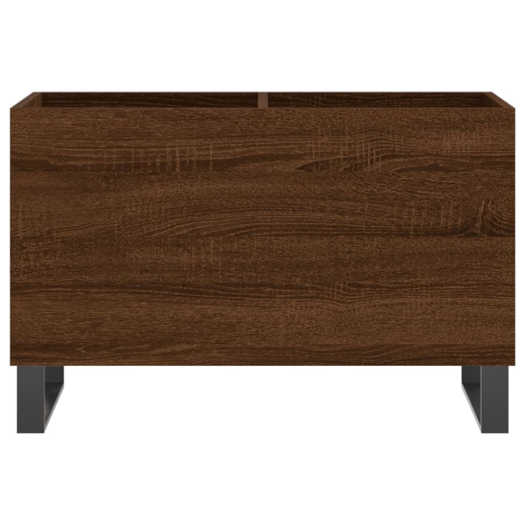 Mobile Porta Dischi Rovere Marrone 74,5x38x48 Legno Multistrato