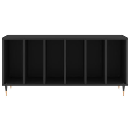 Mobile Porta Dischi Nero 100x38x48 cm in Legno Multistrato
