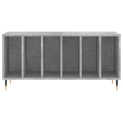 Mobile Porta Dischi Grigio Cemento 100x38x48 Legno Multistrato