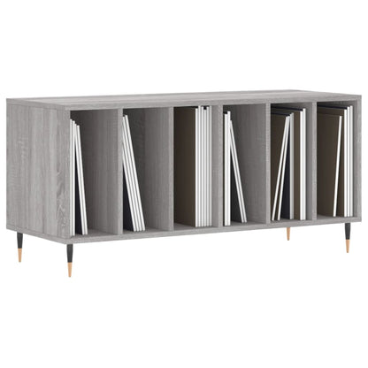 Mobile Porta Dischi Grigio Sonoma 100x38x48cm Legno Multistrato