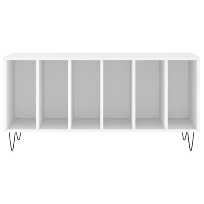 Mobile Porta Dischi Bianco 100x38x48 cm in Legno Multistrato
