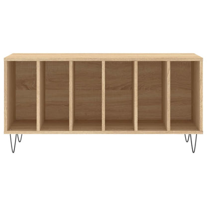 Mobile Porta Dischi Rovere Sonoma 100x38x48cm Legno Multistrato
