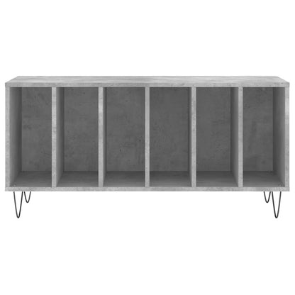 Mobile Porta Dischi Grigio Cemento 100x38x48 Legno Multistrato