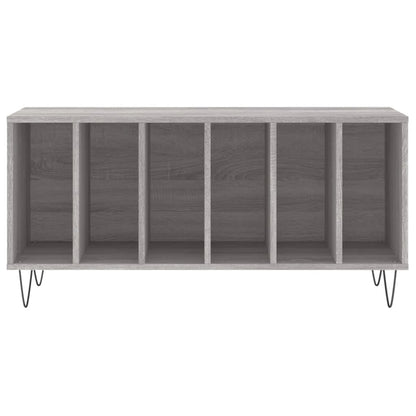 Mobile Porta Dischi Grigio Sonoma 100x38x48cm Legno Multistrato
