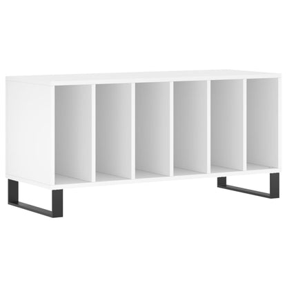 Mobile Porta Dischi Bianco 100x38x48 cm in Legno Multistrato