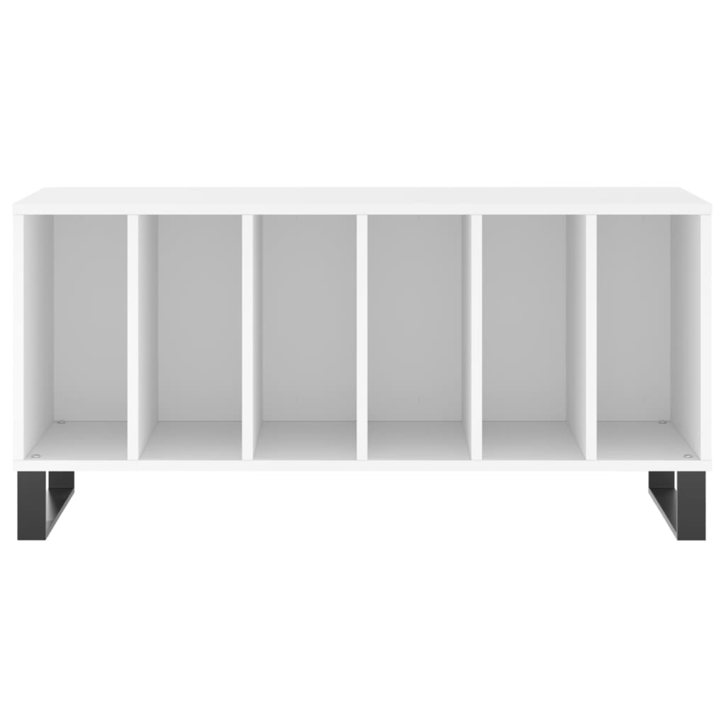 Mobile Porta Dischi Bianco 100x38x48 cm in Legno Multistrato