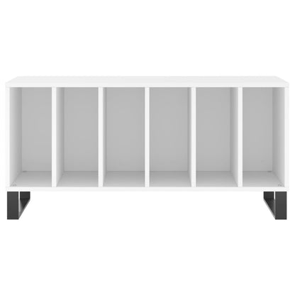 Mobile Porta Dischi Bianco 100x38x48 cm in Legno Multistrato