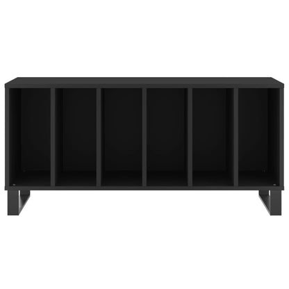 Mobile Porta Dischi Nero 100x38x48 cm in Legno Multistrato