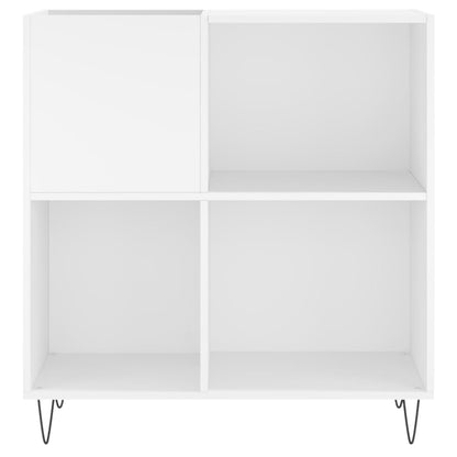 Mobile Porta Dischi Bianco 84,5x38x89 cm in Legno Multistrato