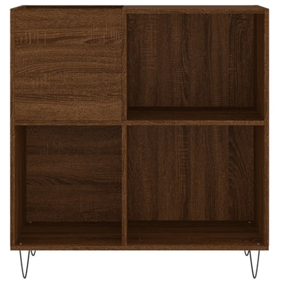Mobile Porta Dischi Rovere Marrone 84,5x38x89 Legno Multistrato