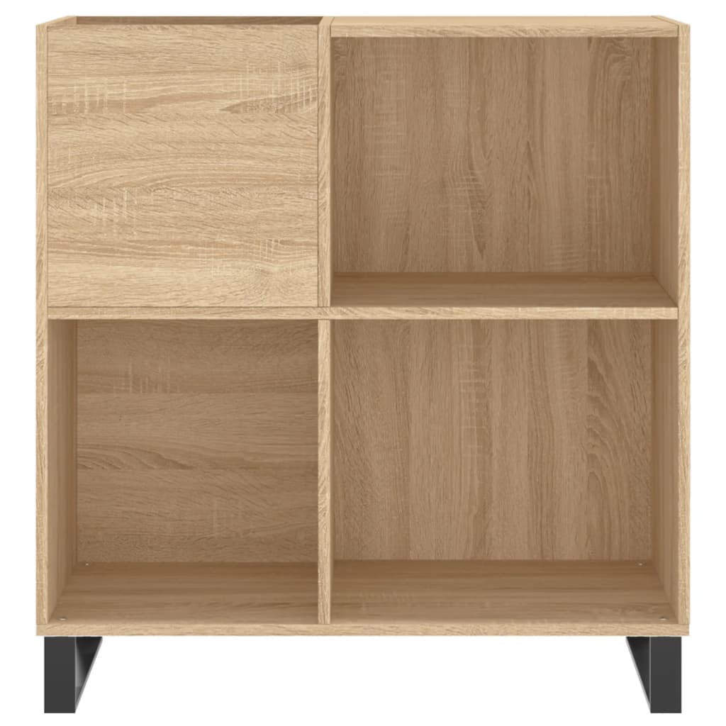 Mobile Porta Dischi Rovere Sonoma 84,5x38x89 Legno Multistrato