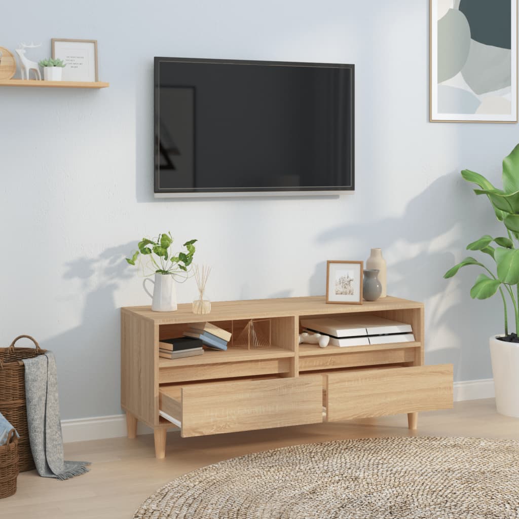 Mobile TV Rovere Sonoma 100x34,5x44,5 cm in Legno Multistrato