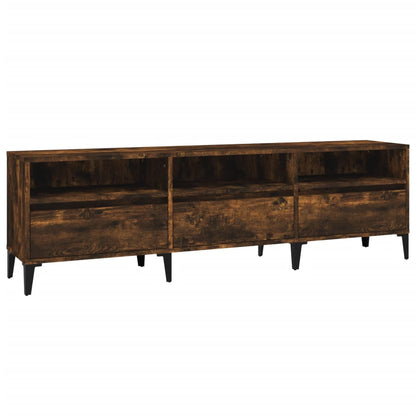 Mobile Porta TV Rovere Fumo 150x30x44,5 cm in Legno Multistrato