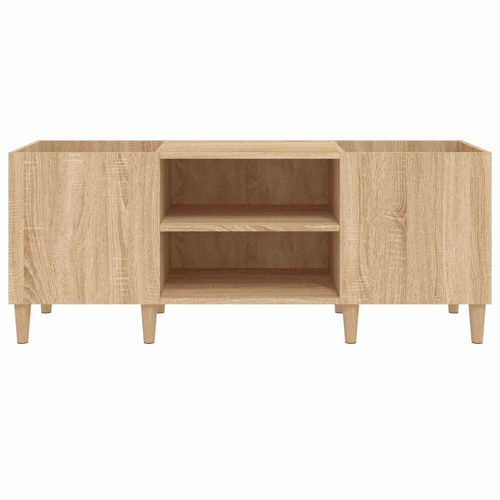Mobile Porta Dischi Rovere Sonoma 121x38x48 cm Legno Aggregato