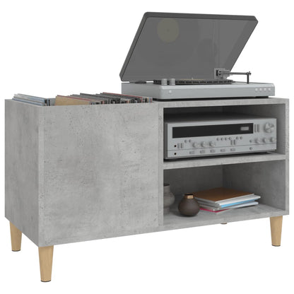 Mobile Porta Dischi Grigio Cemento 84,5x38x48 Legno Multistrato