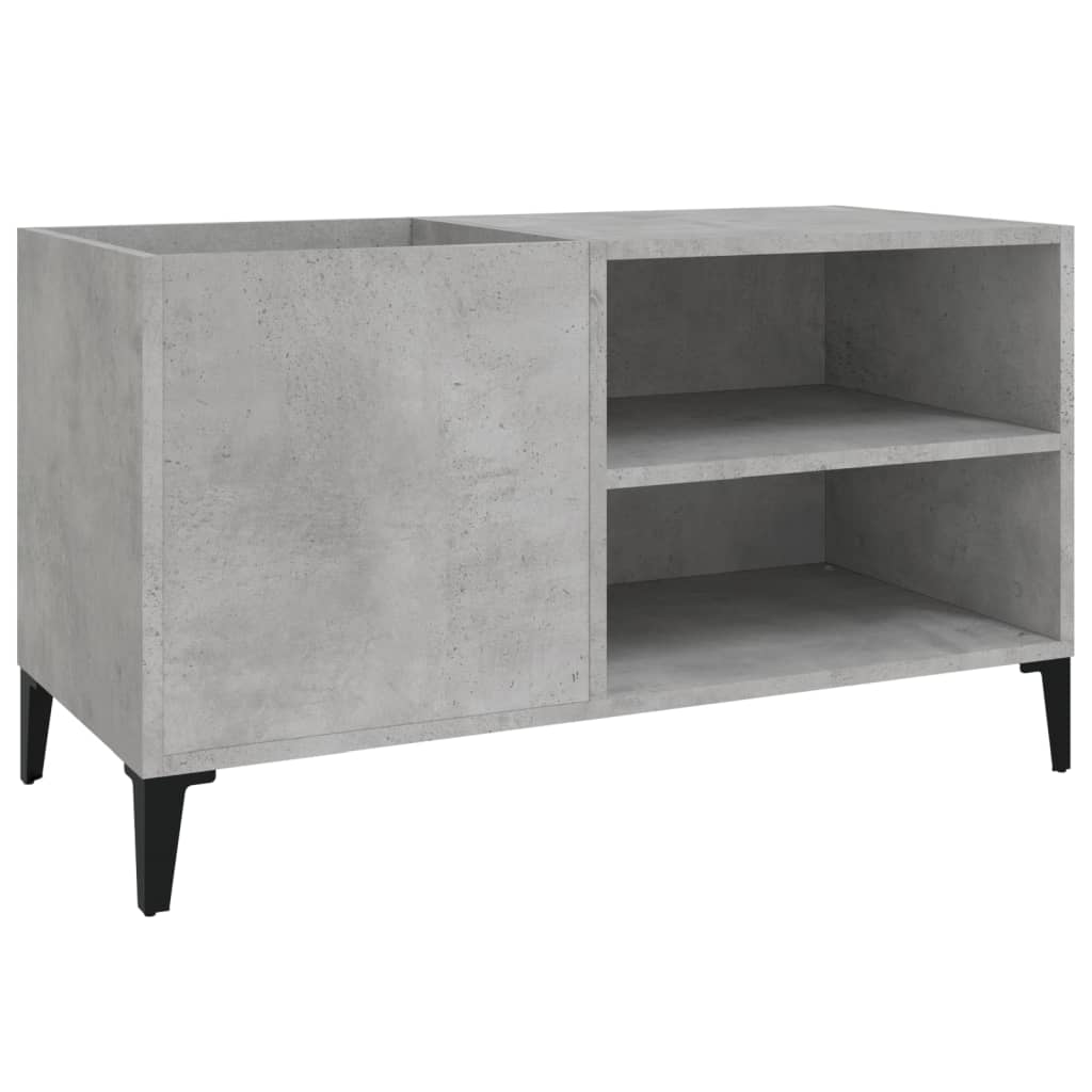 Mobile Porta Dischi Grigio Cemento 84,5x38x48 Legno Multistrato