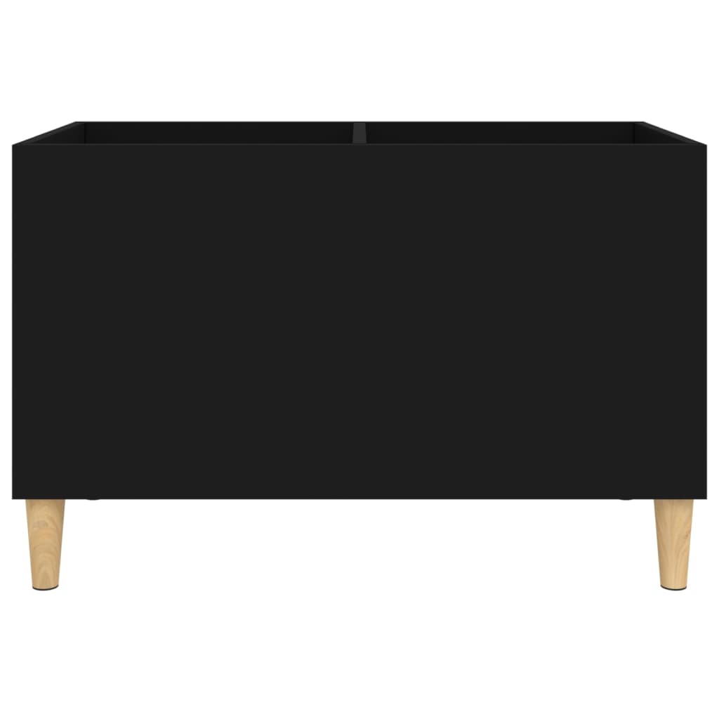 Mobile Porta Dischi Nero 74,5x38x48 cm in Legno Multistrato