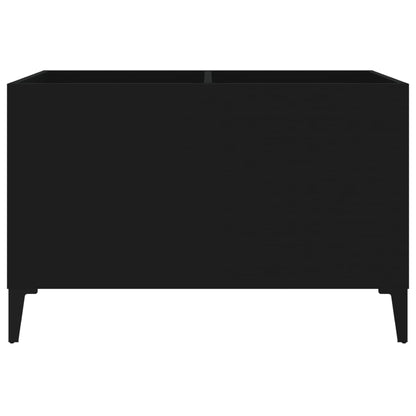 Mobile Porta Dischi Nero 74,5x38x48 cm in Legno Multistrato
