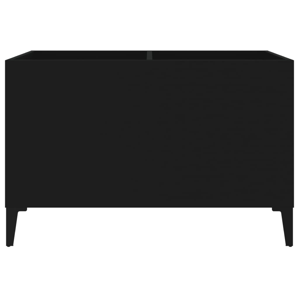 Mobile Porta Dischi Nero 74,5x38x48 cm in Legno Multistrato
