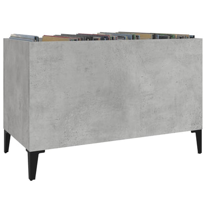 Mobile Porta Dischi Grigio Cemento 74,5x38x48 Legno Multistrato