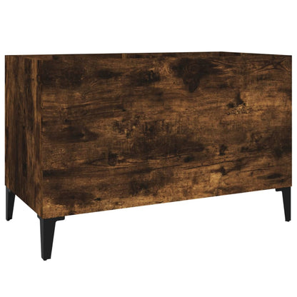 Mobile Porta Dischi Rovere Fumo 74,5x38x48 cm Legno Multistrato