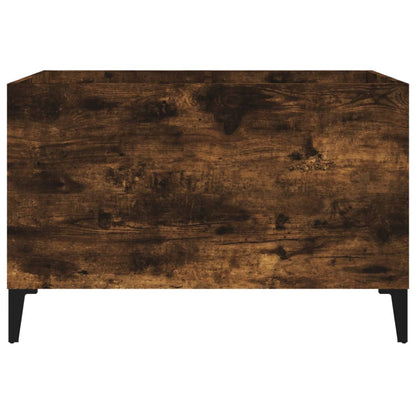 Mobile Porta Dischi Rovere Fumo 74,5x38x48 cm Legno Multistrato