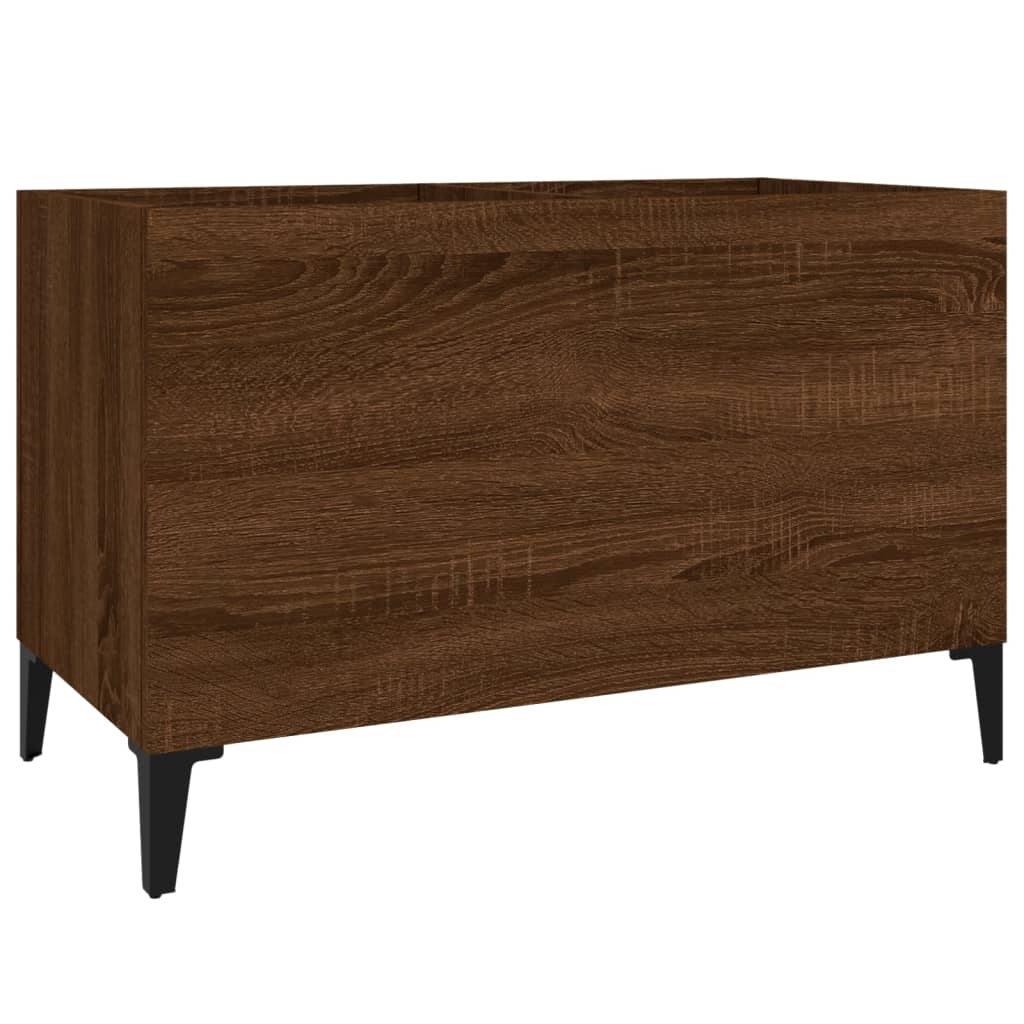 Mobile Porta Dischi Rovere Marrone 74,5x38x48 Legno Multistrato