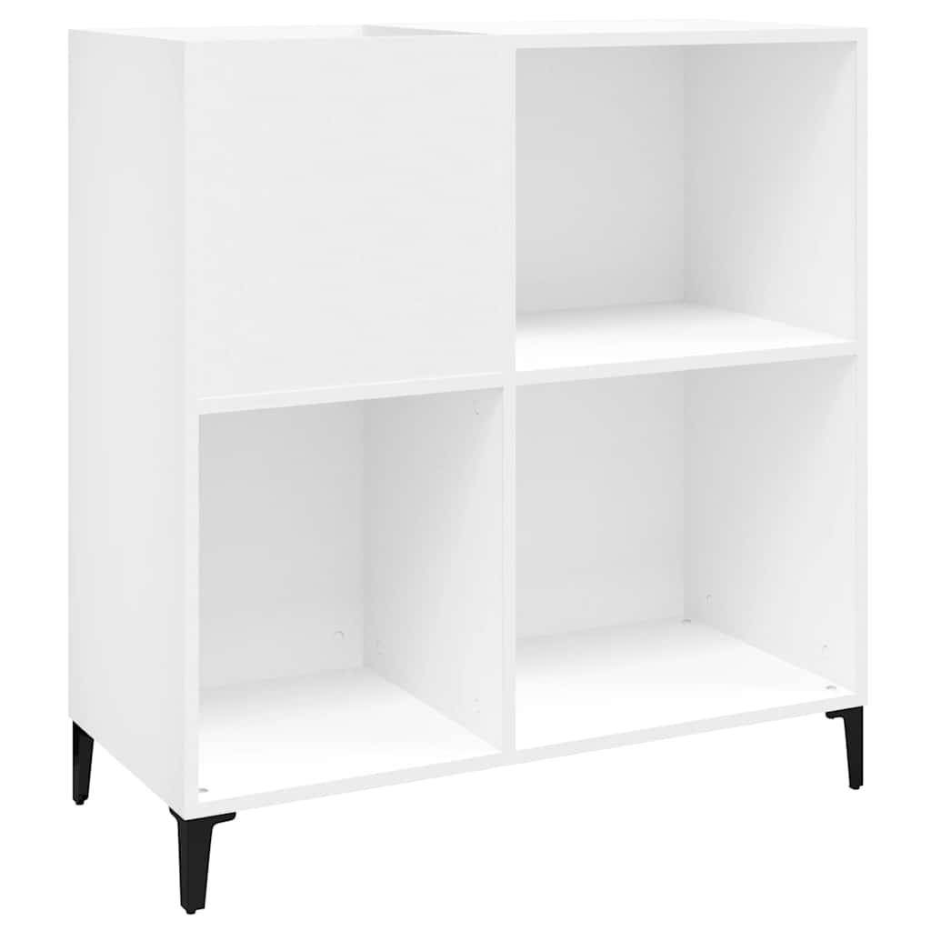 Mobile Porta Dischi Bianco 84,5x38x89 cm in Legno Multistrato