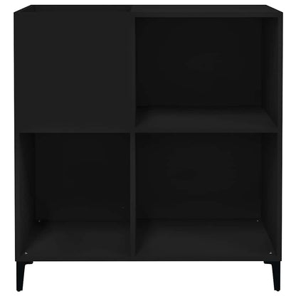 Mobile Porta Dischi Nero 84,5x38x89 cm in Legno Multistrato