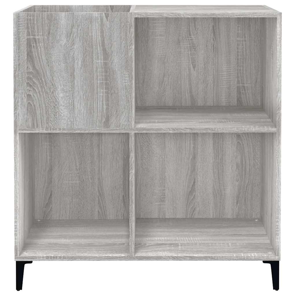 Mobile Porta Dischi Grigio Sonoma 84,5x38x89 Legno Multistrato