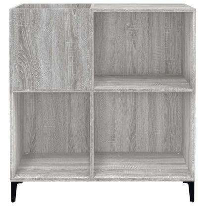 Mobile Porta Dischi Grigio Sonoma 84,5x38x89 Legno Multistrato